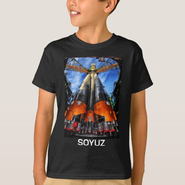T-shirt Rocket Soyouz Sur Pad (Devant)