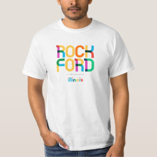 T-shirt Rockford Illinois Mid Century, Pop Art,