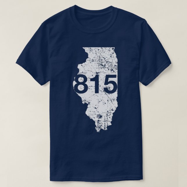 T-shirt Rockford Joliet Code régional 815 Illinois Souveni (Design devant)