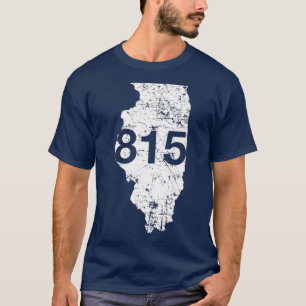 T-shirt Rockford Joliet Code régional 815 Illinois Souveni