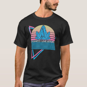 T-shirt Rockhound Rockhound Rétro De Quartz I Love Geol
