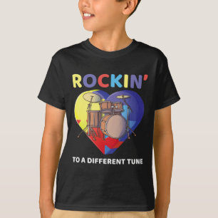 T-shirt Rockin' À Un Drumm De Sensibilisation sur l'autism
