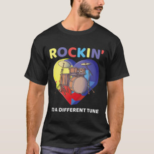 T-shirt Rockin' À Un Drumm De Sensibilisation sur l'autism