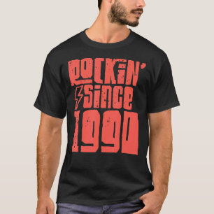 T-shirt Rockin depuis 1990 Classic Vintage Rock Music 1990
