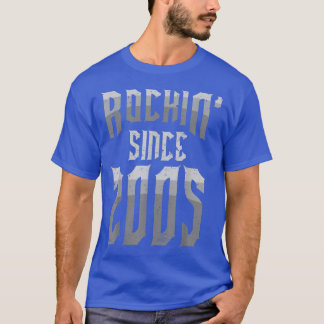 T-shirt Rockin' depuis 2005 Vintage Rock Music Fan 17th Bi