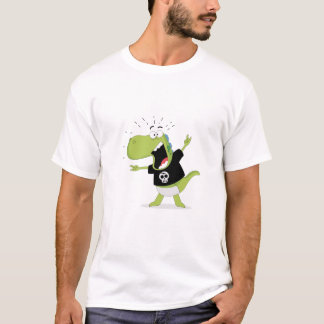T-shirt Rockin' Dino – T-Rex de dessin animé drôle et méta