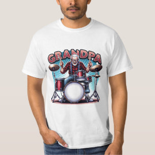 T-shirt Rockin' Grandpa Jouer des tambours