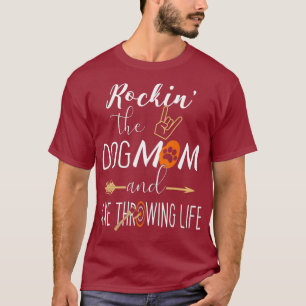T-shirt Rockin le chien maman et Ax Jeter la vie drôle