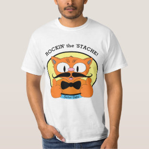 T-shirt Rockin' le 'Stache! Señor Gato™ Chat de Dessin Ani