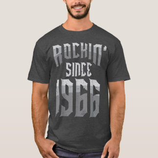 T-shirt Rockin' Since 1966 Vintage Rock Music Fan 56th Bir