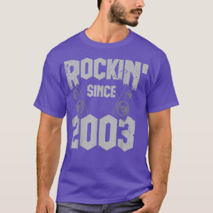 T-shirt Rockin' Since 2003 Vintage Rock Music Fan 19th Bir