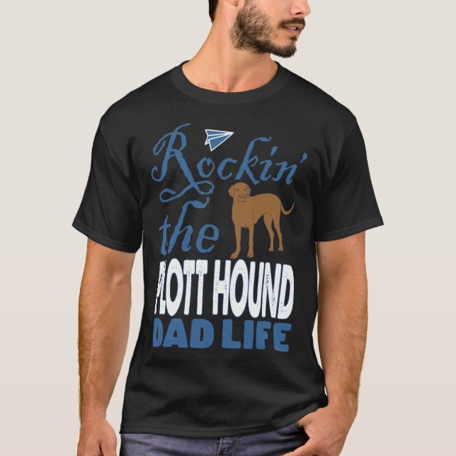 T-shirt Rockin The Plott Hound Papa Fête des pères Cadeau (Devant)