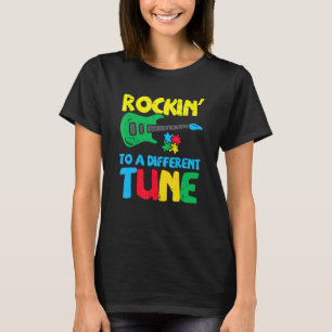 T-shirt Rockin To Different Tune Guitare Sensibilisation à