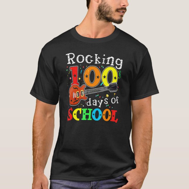 T-shirt Rocking 100 Days Of School Happy 100th Day Of Scho (Devant)