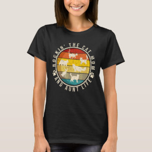 T-shirt Rockinu2018 La maman chatte Tante Vie Mat Mama Ca