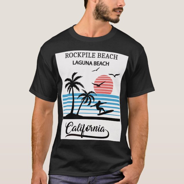T-shirt Rockpile Beach Laguna Beach Californie (Devant)