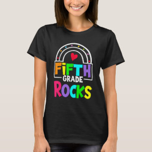 T-shirt Rocks de 5e année Arc-en-ciel 5e année Retour à l'