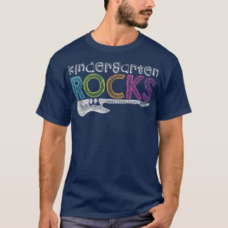 T-shirt Rocks De Jardin Avec Guitare Retour À L'École Teac