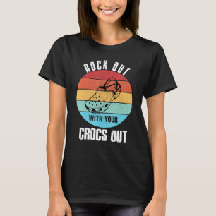 T-shirt Rocks Out Avec Vos Crocs Out Funny Retro Vintage