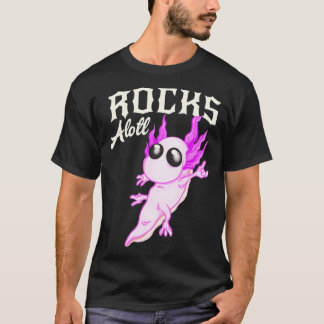 T-shirt Rocksalotl Axolotl Funny Salamander Rocker