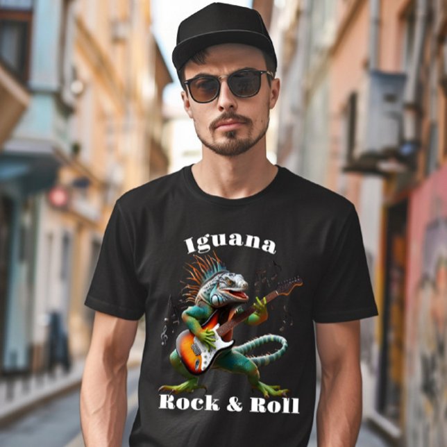 T-shirt Rockstar Iguana dans une musique colorée éclate (Créateur téléchargé)