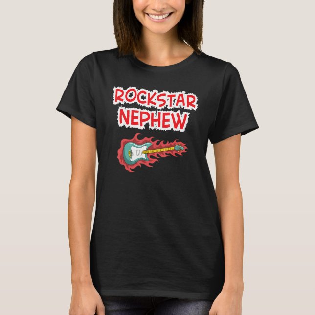 T-shirt Rockstar Nephew Electric Guitare Rock Mère Père (Devant)