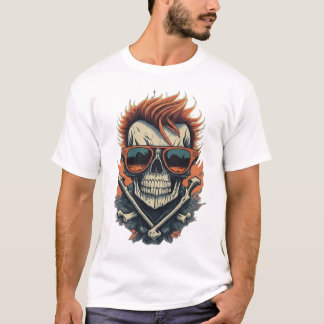 T-shirt Rockstar Skull and Crossbones