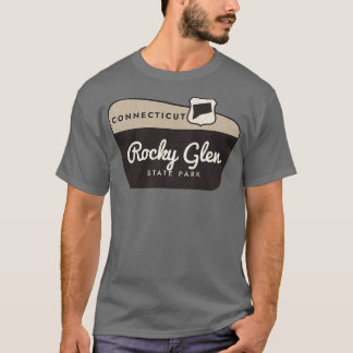 T-shirt Rocky Glen State Park Affiche de bienvenue Connect