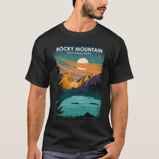 T-shirt Rocky Mountain National Park at Night Vintage Mini