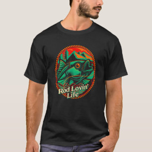 T-shirt Rod Lovin Life Happiness Vol Pêche Positive Angl