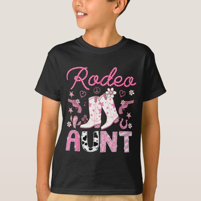 T-shirt Rodeo Aunt Nk Cowgirl Western Coquette Birthday Gi (Devant)