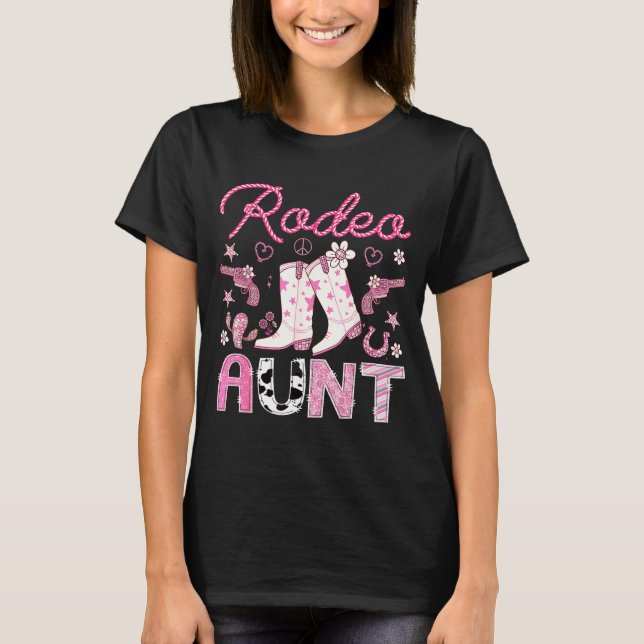 T-shirt Rodeo Aunt Nk Cowgirl Western Coquette Birthday Gi (Devant)