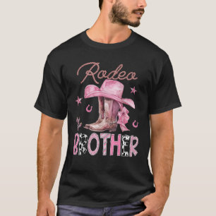 T-shirt Rodeo Brother Bottes roses Coquette CowGirl Annive
