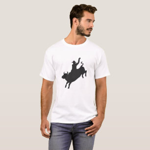 T-shirt Rodeo Bull Ride silhouette
