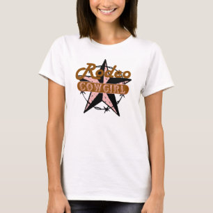 T-shirt Rodeo Cowgirl Brown et rose