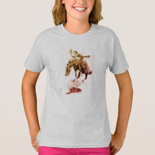 T-shirt Rodeo Cowgirl (par C.M. Russell)