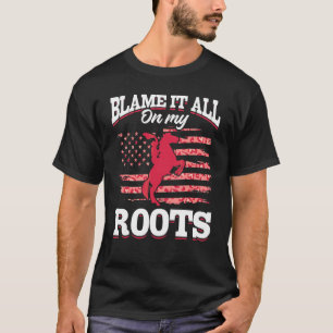 T-shirt Rodéo Drapeau occidental américain Cowgirlt Blâme