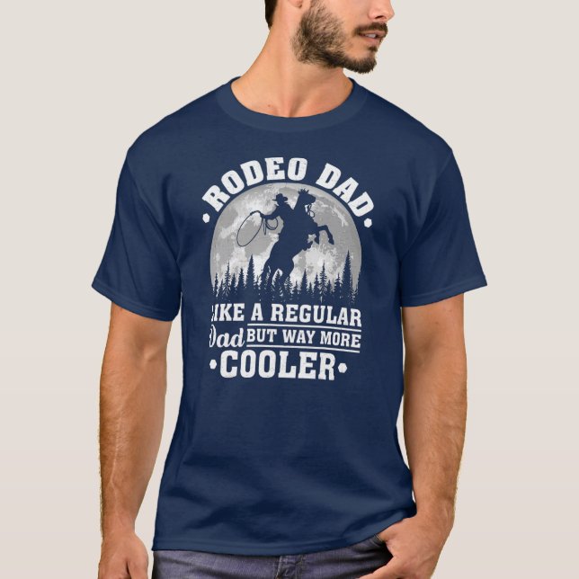 T-shirt Rodéo Homme Papa Comme Un Papa Régulier Drôle Rodé (Devant)