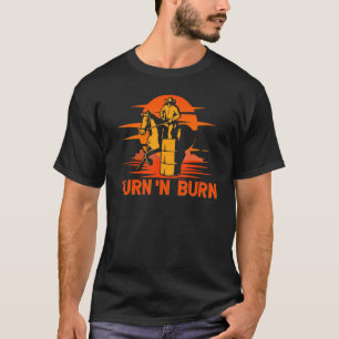 T-shirt Rodéo Occidental Brûlé Et Tourné À Barrel Racer