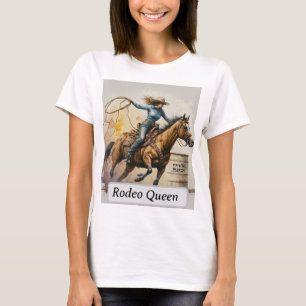 T-shirt Rodeo Queen Barrel Racing Cowgirl aquarelle