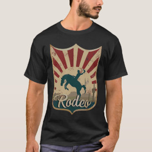 T-shirt Rodeo Vintage Retro Style Bull Riding