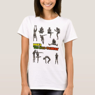 T-shirt Rodin's The Non-Thinker Statue Collage