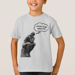 T-shirt Rodin's Thinker Statue - Je pense que je vais rega