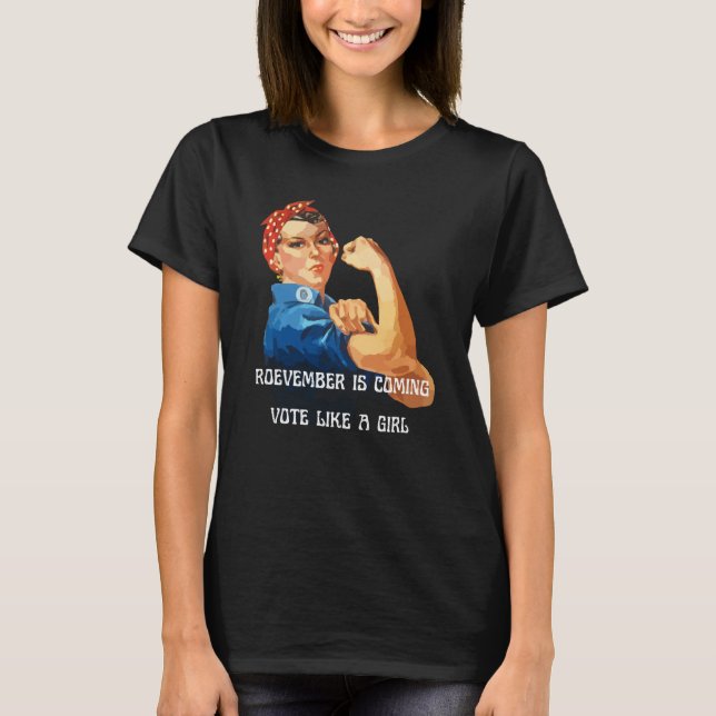 T-shirt Roevember vient Rosie le Riveter (Devant)