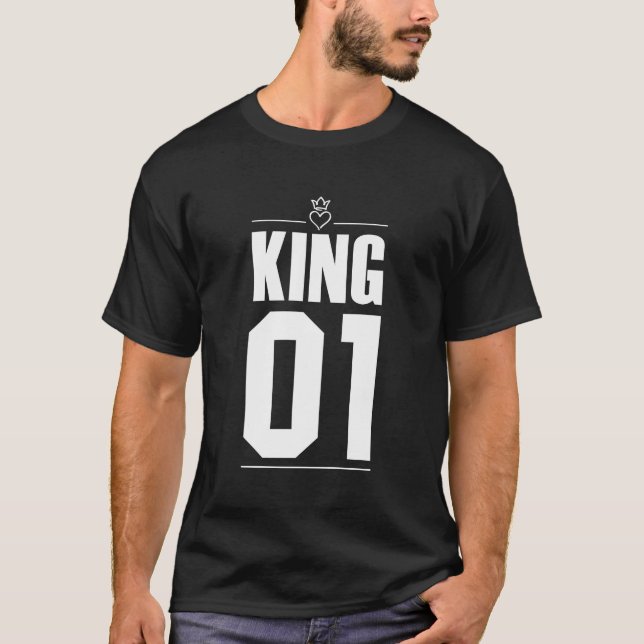 T-shirt Roi blanc et reine 01 (Devant)