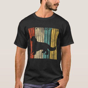 T-shirt Roi Charles Spaniel Rétro 1970 Chien craqué Distr