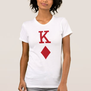 T-shirt Roi de carte de jeu rouge de diamants