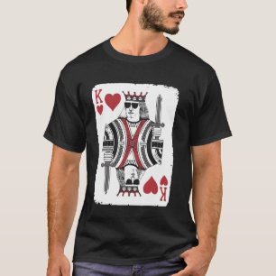 T-shirt Roi de cœur cool carte à jouer pour la Saint-Valen