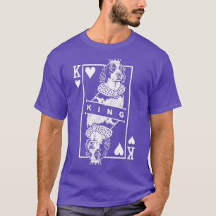 T-shirt Roi De Coeur Rouge Et Blanc Irlandais IRWS Chien