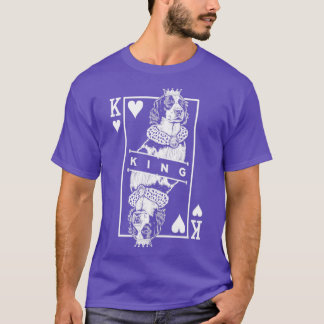 T-shirt Roi De Coeur Rouge Et Blanc Irlandais IRWS Chien